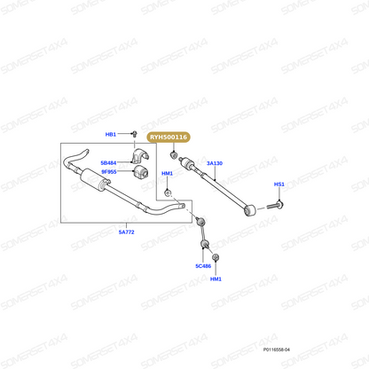 RYH500116 LAND ROVER - NUT - ADJUSTING SCREW From ALLMAKES