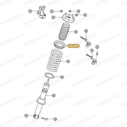 C2D16903 GENUINE JAGUAR - ISOLATOR-SPRING