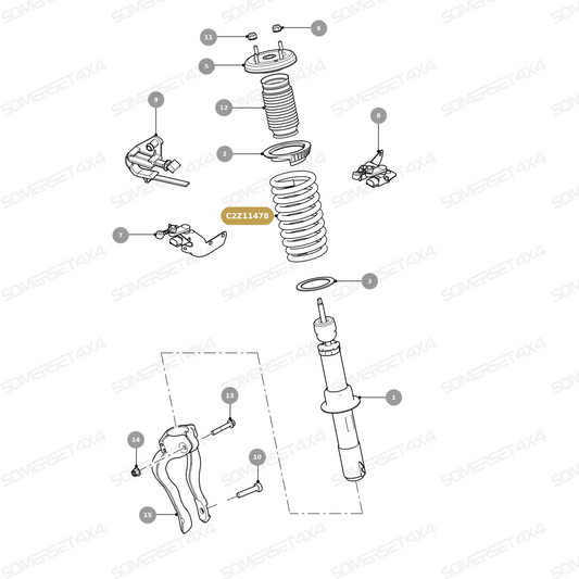 C2Z11478 GENUINE JAGUAR - Road spring