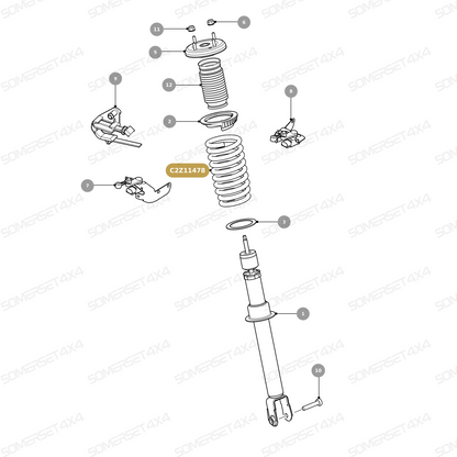 C2Z11478 GENUINE JAGUAR - Road spring