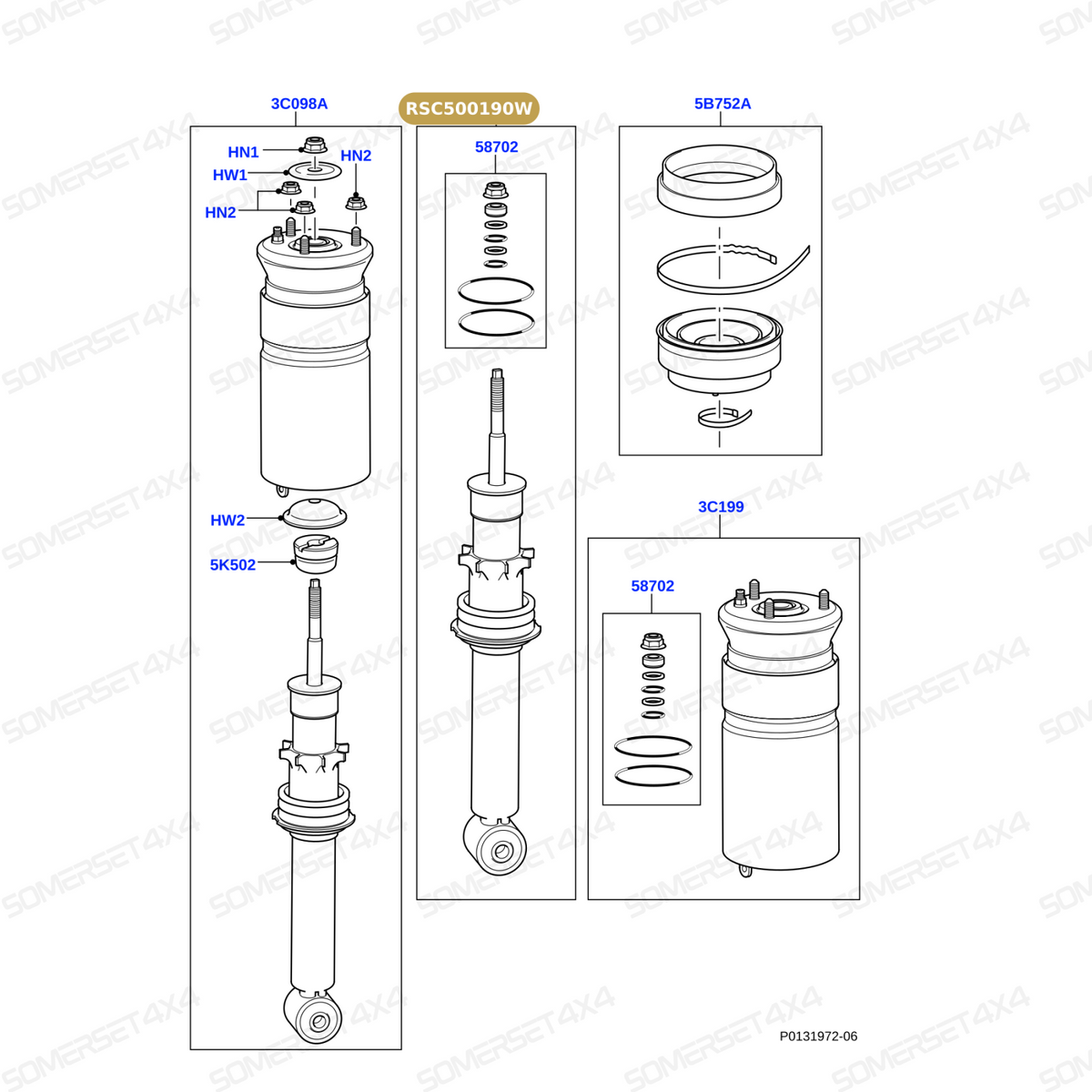 RSC500190W LAND ROVER - DAMPER ASSY From BWI