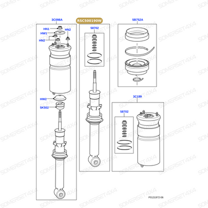 RSC500190W LAND ROVER - DAMPER ASSY From BWI