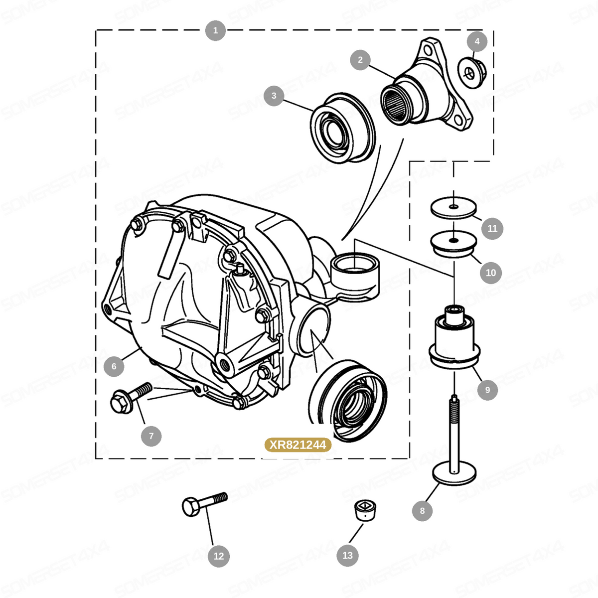 XR821244 GENUINE JAGUAR - SEAL-O/PUT SHAFT OIL