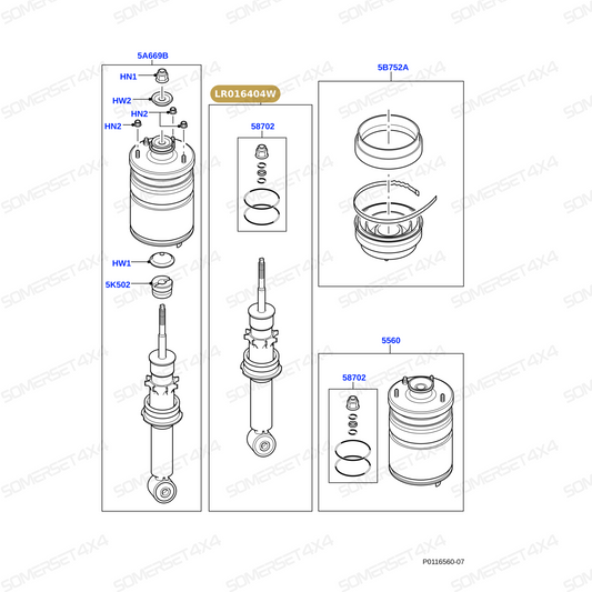 LR016404W LAND ROVER - DAMPER ASSY From BWI