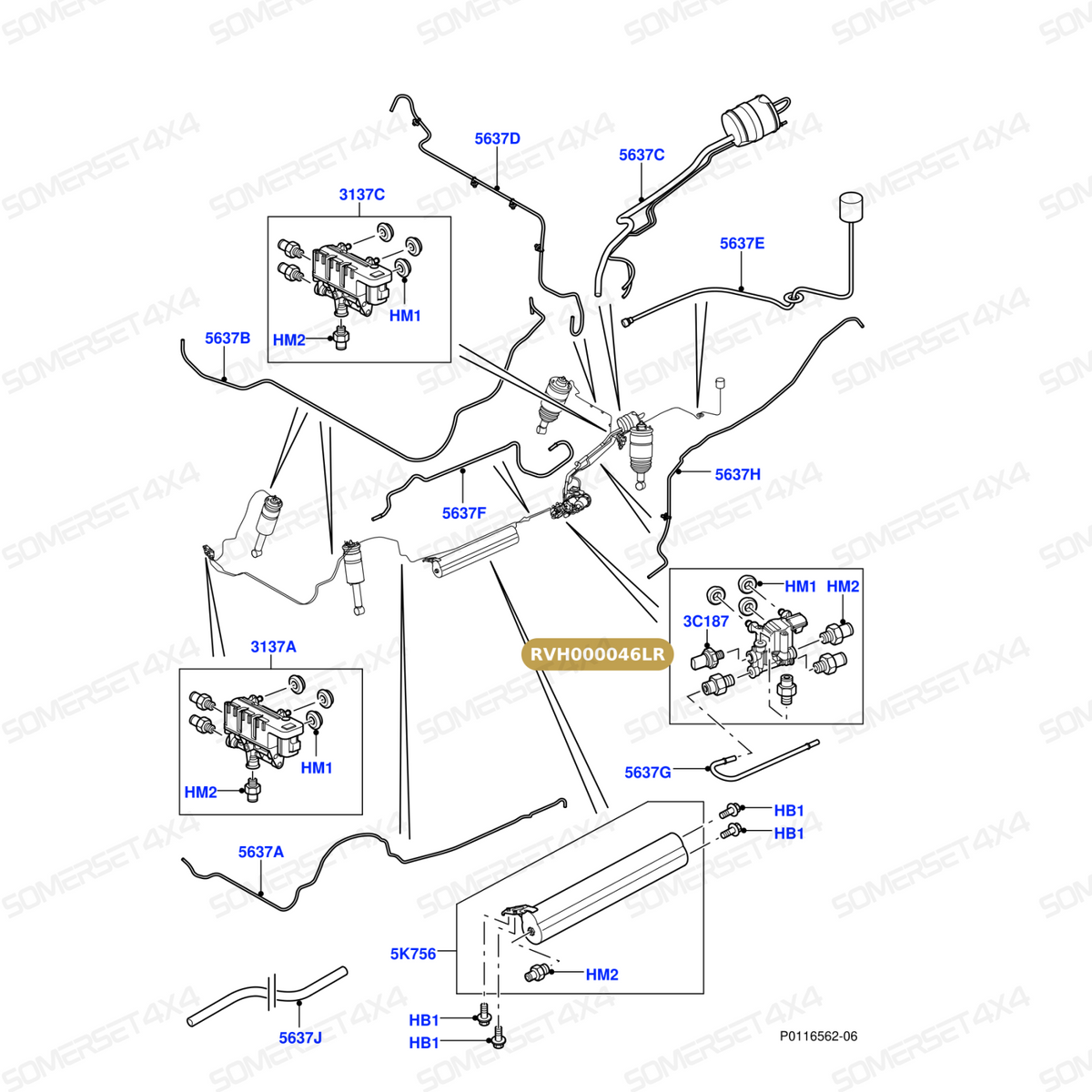 RVH000046LR GENUINE LAND ROVER - VALVE - LEVELLING