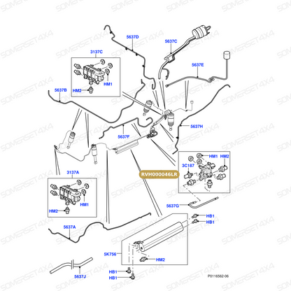 RVH000046LR GENUINE LAND ROVER - VALVE - LEVELLING