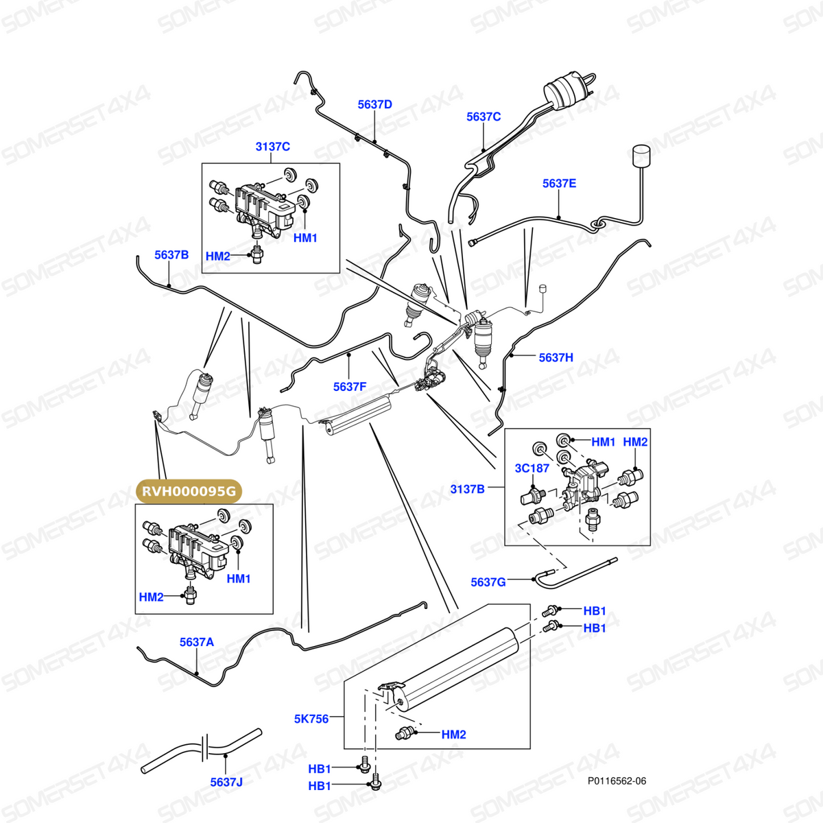 RVH000095G LAND ROVER - VALVE - LEVELLING From PR2 ALLMAKES OE