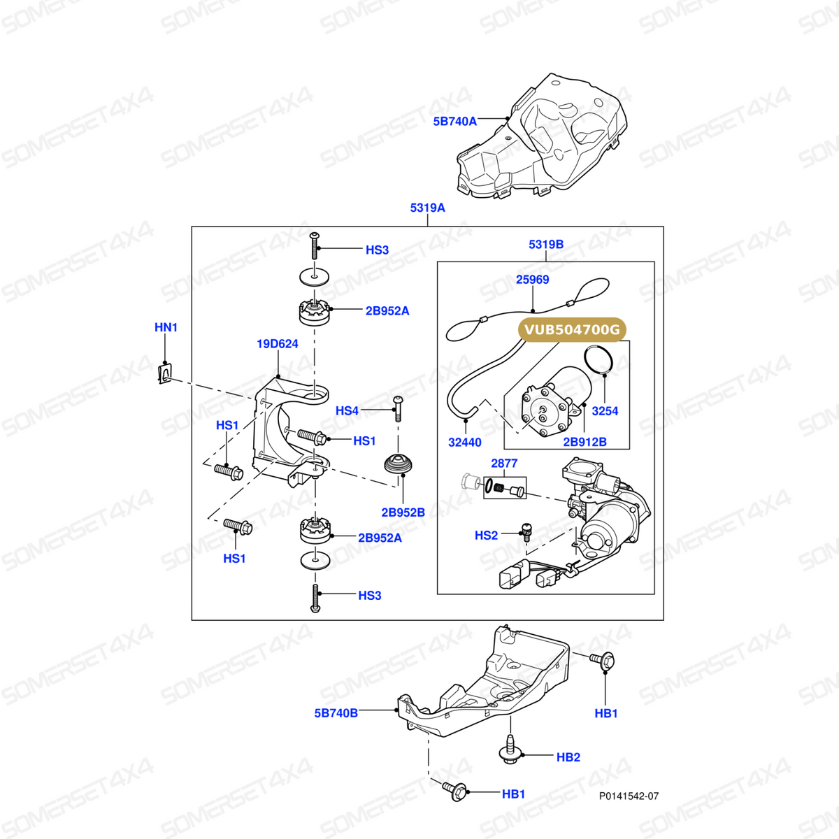 VUB504700G LAND ROVER - DRYER - COMPRESSOR AIR From HITACHI