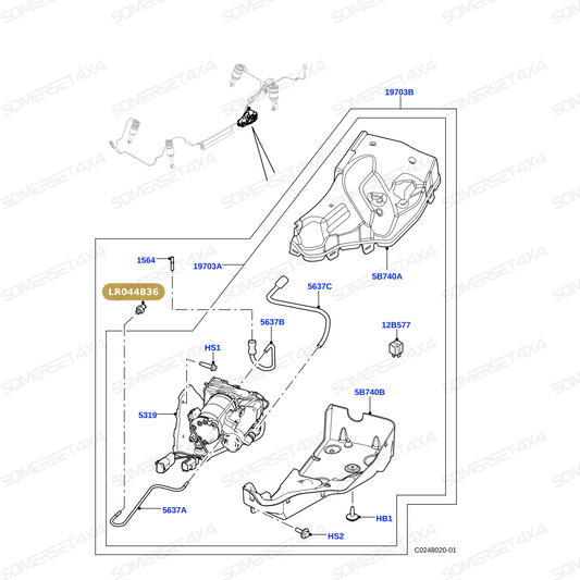 LR044836 LAND ROVER - CONNECTOR - VALVE BLOCK TO PIPE From PR2 ALLMAKES OE
