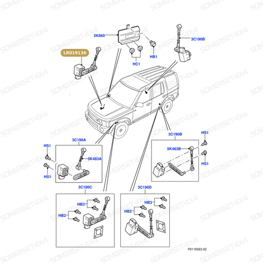 LR019136 LAND ROVER - SENSOR ASSY From PR2 ALLMAKES OE