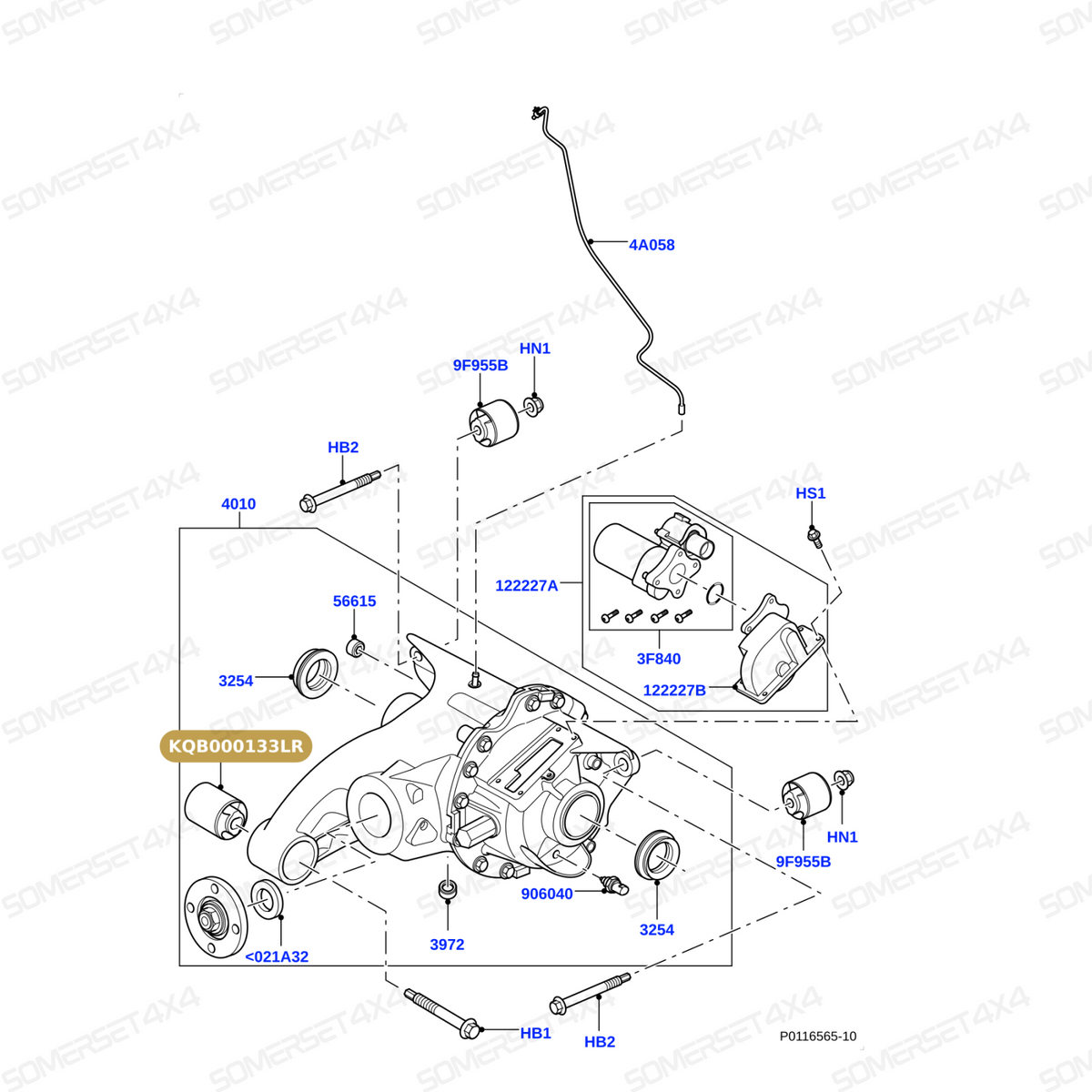 KQB000133LR GENUINE LAND ROVER - INSULATOR - DIFFERENTIAL