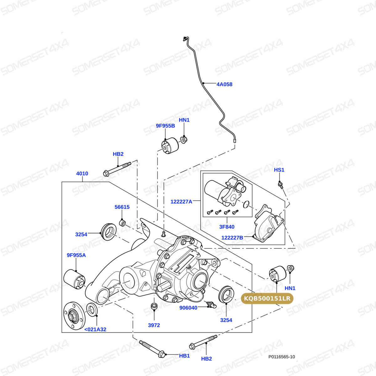 KQB500151LR GENUINE LAND ROVER - INSULATOR - DIFFERENTIAL