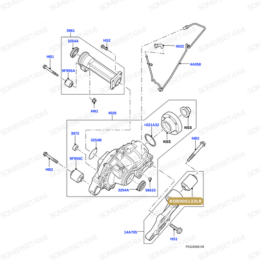 KQB000133LR GENUINE LAND ROVER - INSULATOR - DIFFERENTIAL