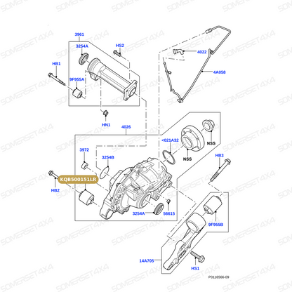 KQB500151LR GENUINE LAND ROVER - INSULATOR - DIFFERENTIAL