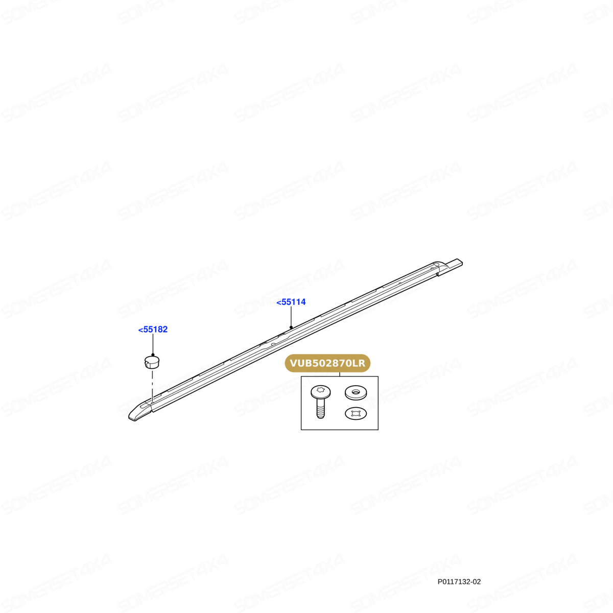 VUB502870LR GENUINE LAND ROVER - KIT - FIXING PARTS