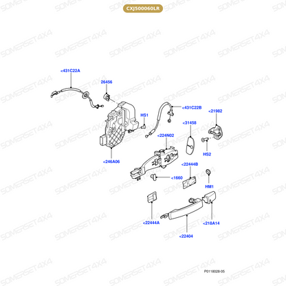 CXJ500060LR GENUINE LAND ROVER - CAP - HANDLE