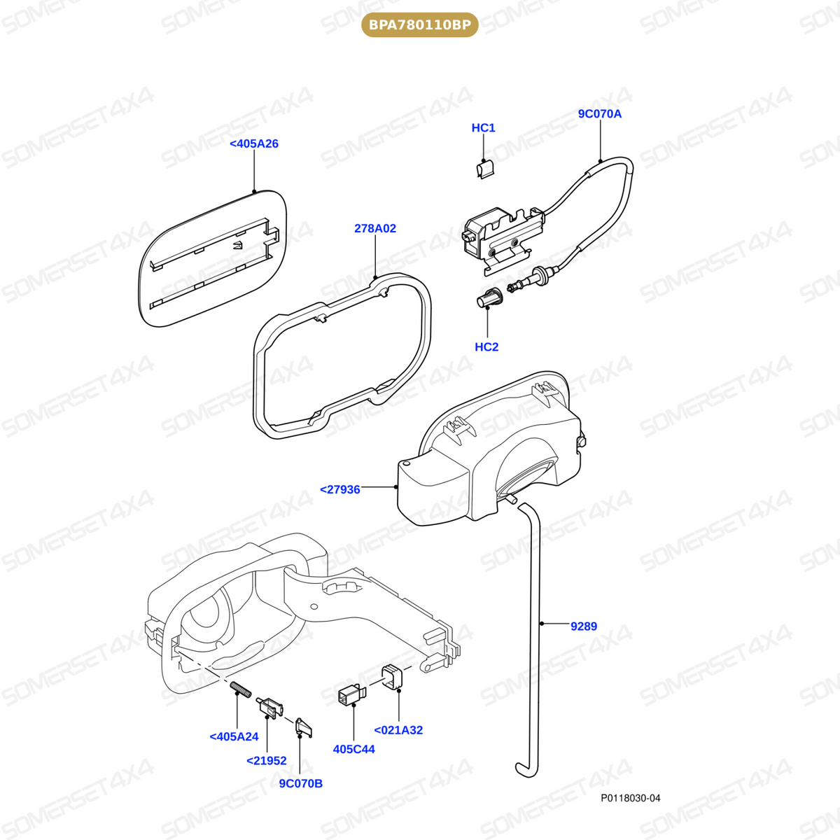BPA780110BP LAND ROVER - LATCH From BRITPART