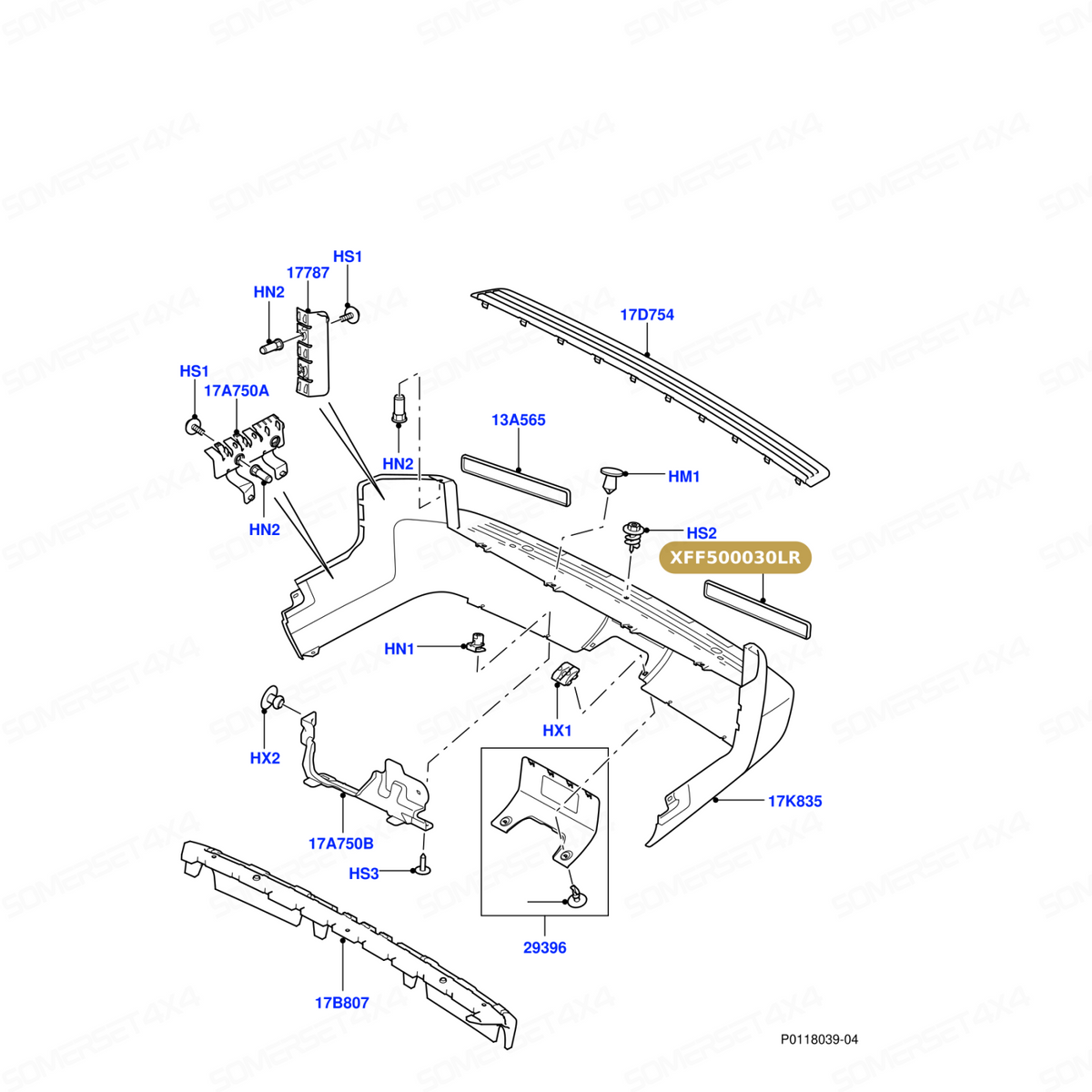 XFF500030LR GENUINE LAND ROVER - REFLECTOR
