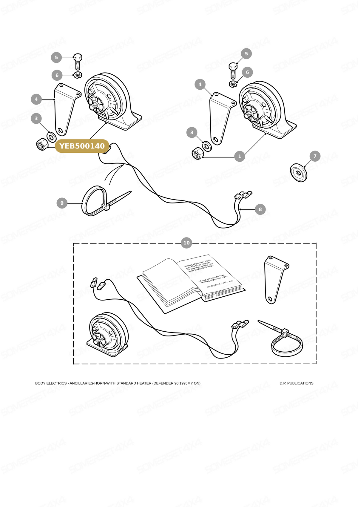 YEB500140 LAND ROVER - HORN ASSY From ALLMAKES