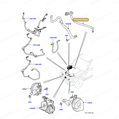 YTB500300LR GENUINE LAND ROVER - WIRING