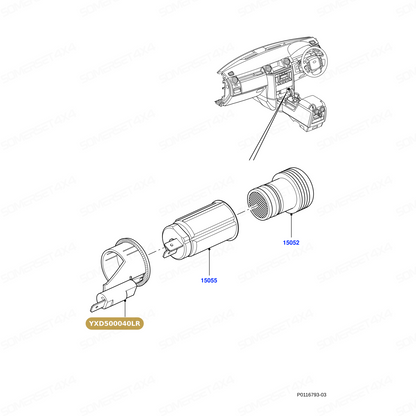 YXD500040LR GENUINE LAND ROVER - RING - LUMINOUS - CIGAR LIGHTER