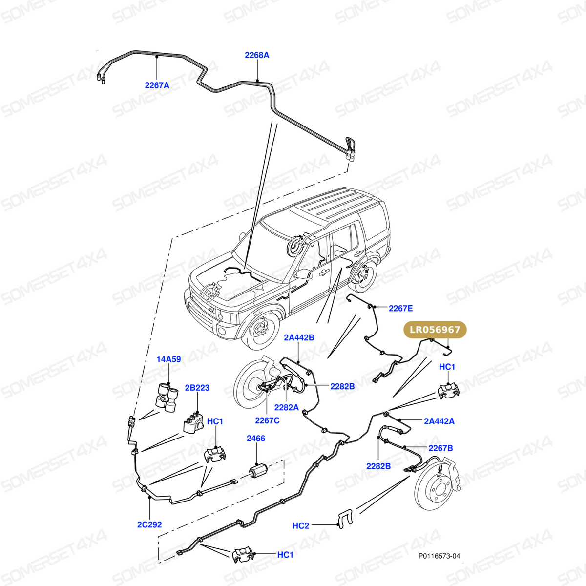 LR056967 LAND ROVER - TUBE - BRAKE From ALLMAKES
