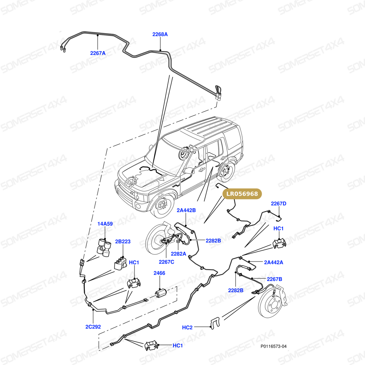 LR056968 LAND ROVER - TUBE - BRAKE From ALLMAKES