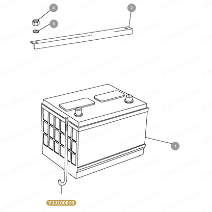 YJJ100070 LAND ROVER - J BOLT-BATTERY From ALLMAKES