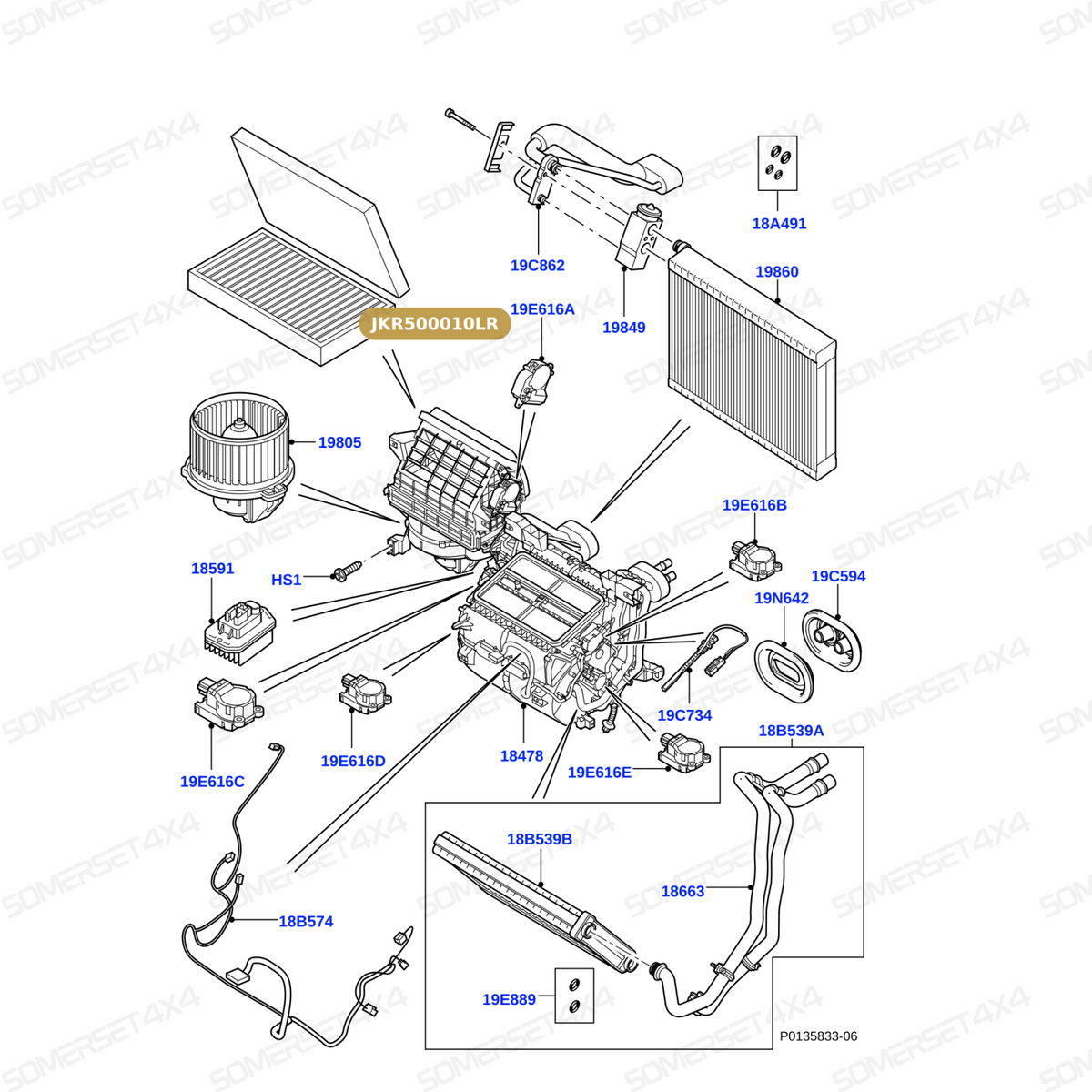 JKR500010LR GENUINE LAND ROVER - FILTER - POLLEN