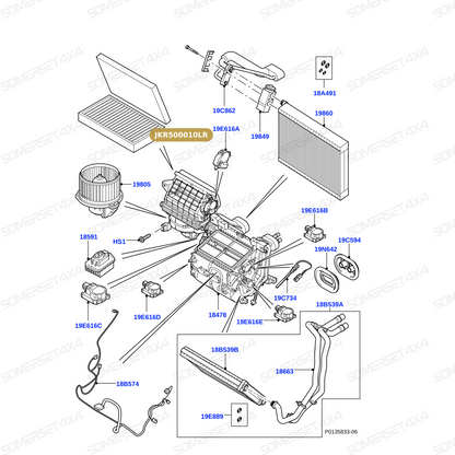 JKR500010LR GENUINE LAND ROVER - FILTER - POLLEN