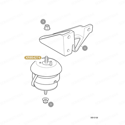 XR854274 GENUINE JAGUAR - MOUNTING-ENGINE