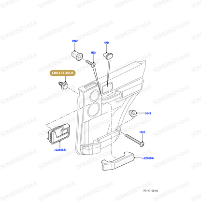 LR013135LR GENUINE LAND ROVER - CLIP - TRIM