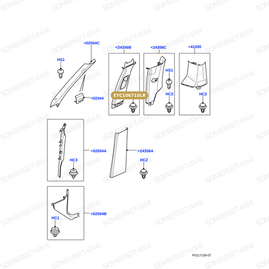 EYC106710LR GENUINE LAND ROVER - CLIP