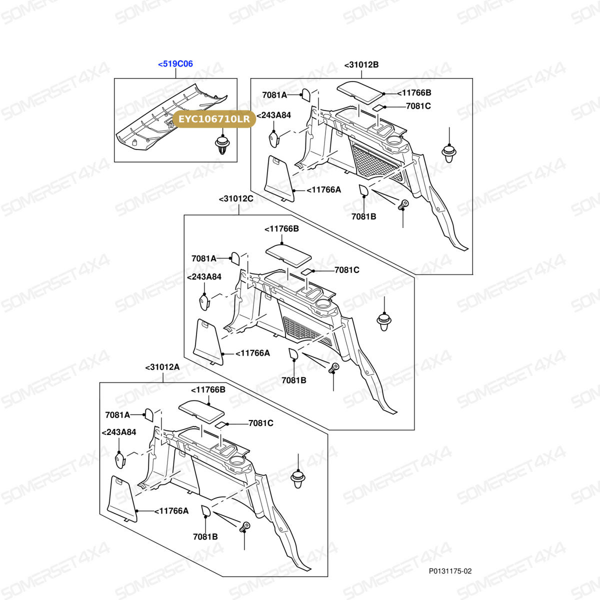EYC106710LR GENUINE LAND ROVER - CLIP