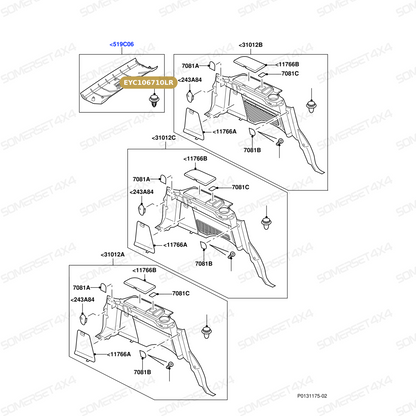 EYC106710LR GENUINE LAND ROVER - CLIP
