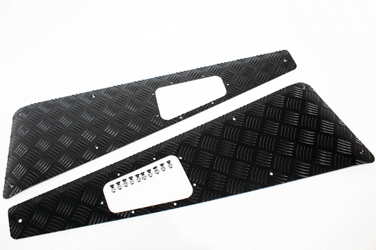 TF8232 LAND ROVER - WING TOPS-CHEQ PLATE - BLACK - 07 ON From TERRAFIRMA