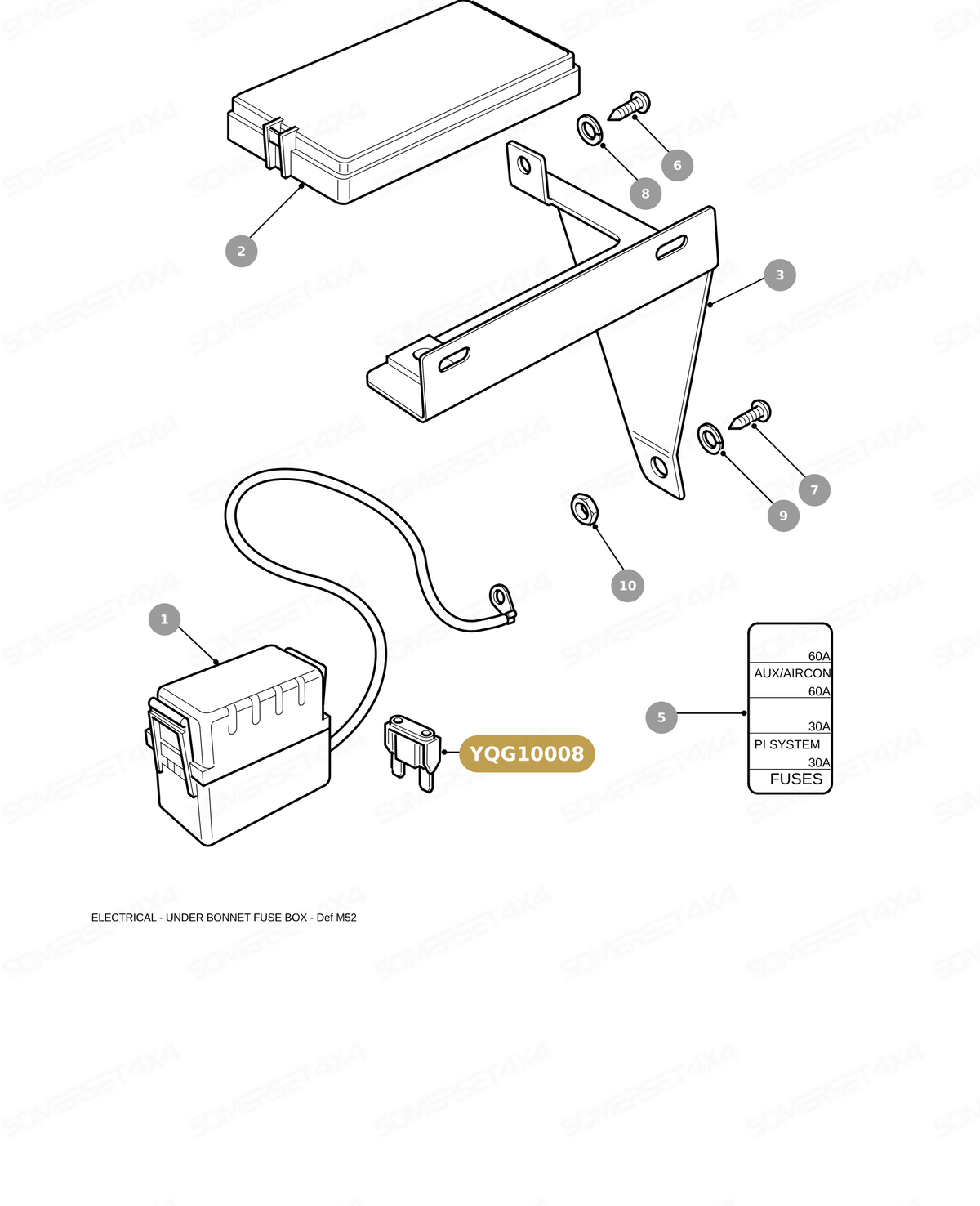 YQG10008 LAND ROVER - FUSE - 30A MAXI TYPE From PR2 ALLMAKES OE