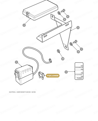 YQG10008 LAND ROVER - FUSE - 30A MAXI TYPE From PR2 ALLMAKES OE