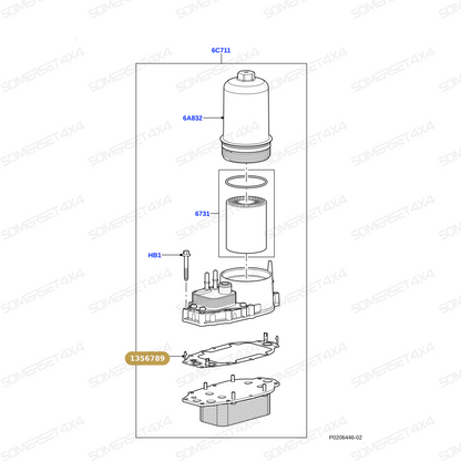 1356789 LAND ROVER - GASKET - OIL FILTER HOUSING From PR2 ALLMAKES OE
