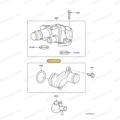 1316063LR GENUINE LAND ROVER - TUBE - CONNECTING