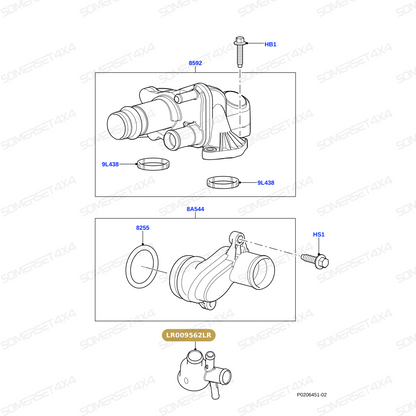 LR009562LR GENUINE LAND ROVER - THERMOSTAT