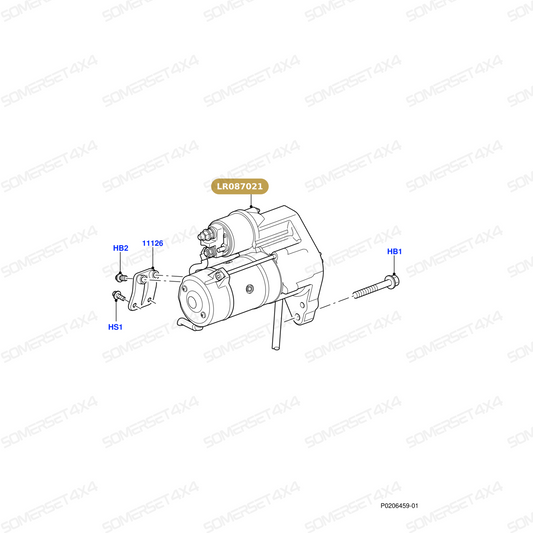 LR087021 LAND ROVER - STARTER MOTOR From DENSO