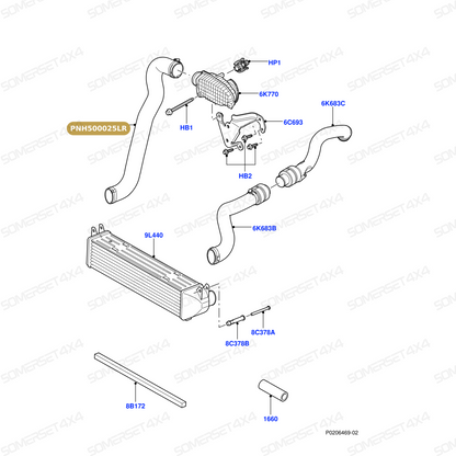 PNH500025LR GENUINE LAND ROVER - HOSE