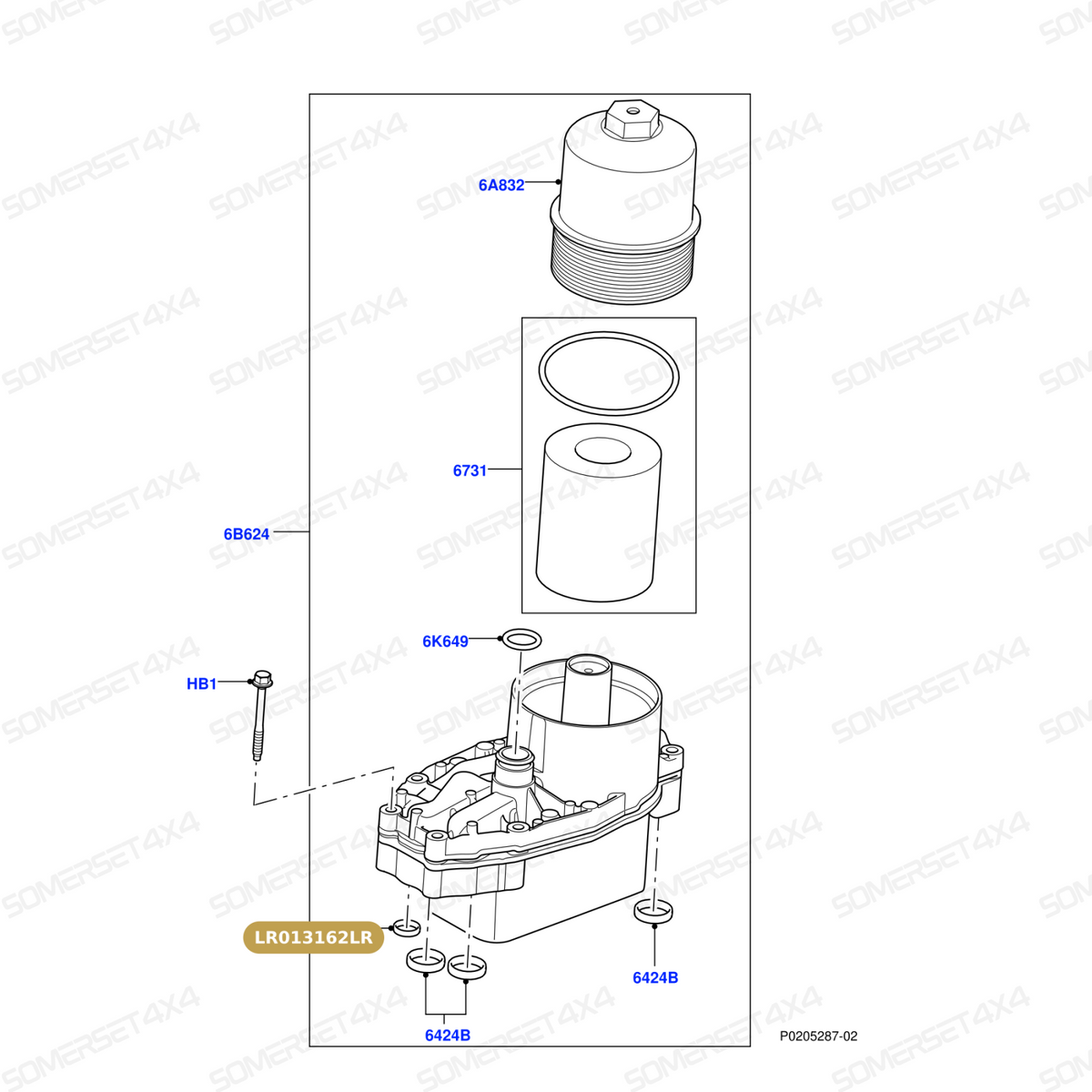 LR013162LR GENUINE LAND ROVER - SEAL - OIL COOLER