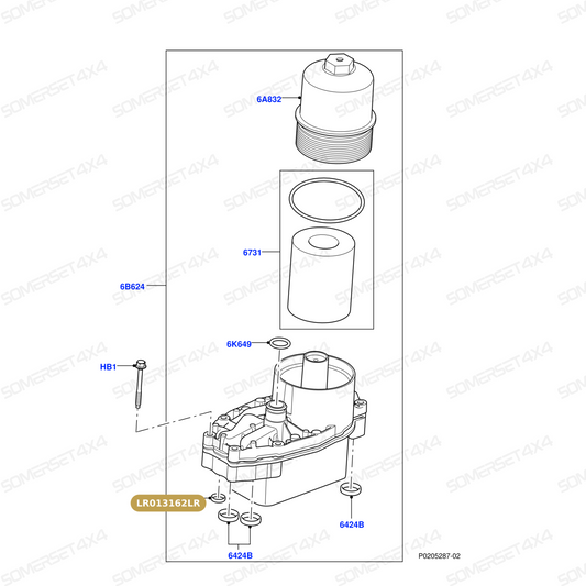 LR013162LR GENUINE LAND ROVER - SEAL - OIL COOLER