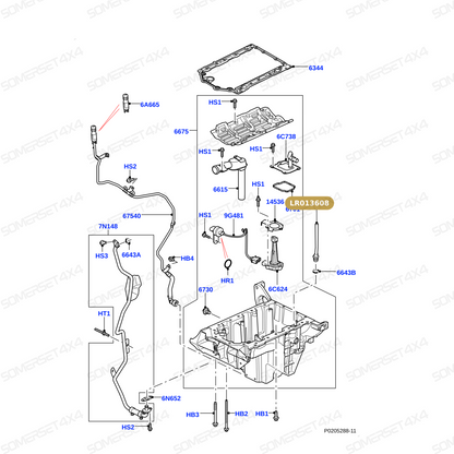 LR013608 LAND ROVER - TUBE - CRANKCASE VENTILATION From ALLMAKES