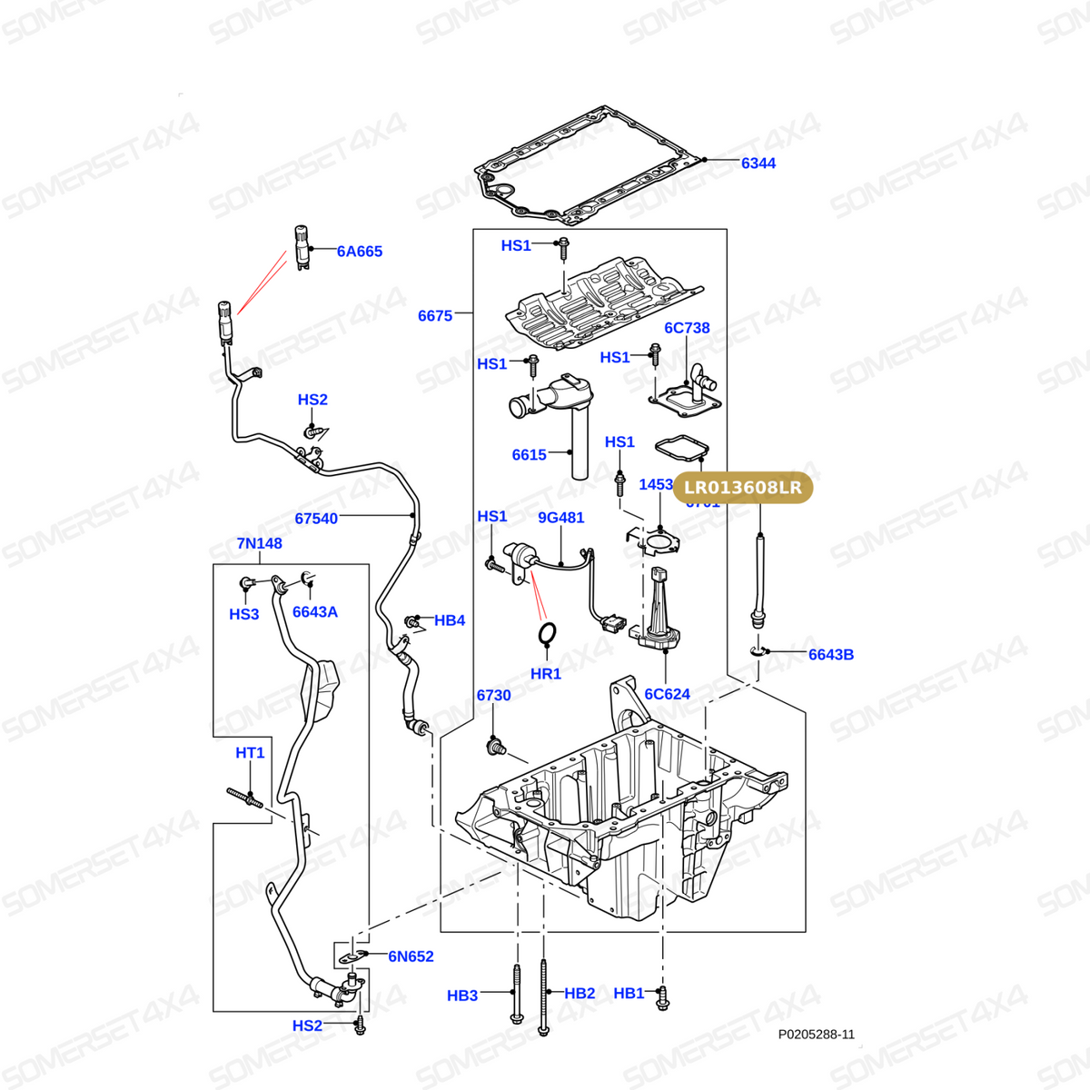 LR013608LR GENUINE LAND ROVER - TUBE - CRANKCASE VENTILATION