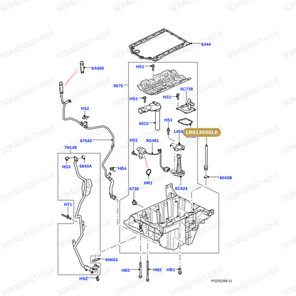 LR013608LR GENUINE LAND ROVER - TUBE - CRANKCASE VENTILATION