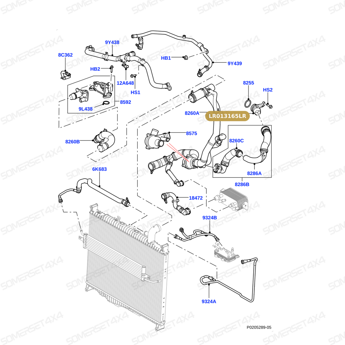 LR013165LR GENUINE LAND ROVER - TUBE - CONNECTING