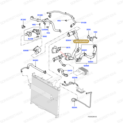 LR013165LR GENUINE LAND ROVER - TUBE - CONNECTING